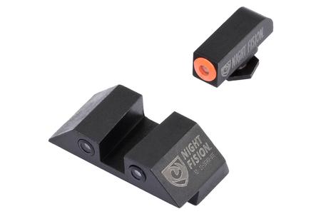 OEM REPLACEMENT PERFECT DOT NIGHT SIGHT SET SQUARE TRITIUM GREEN WITH ORANGE OUT