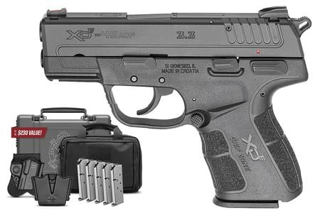 SPRINGFIELD XD-E 45 ACP DA/SA Instant Gear Up Package with 5 Mags and Range Bag