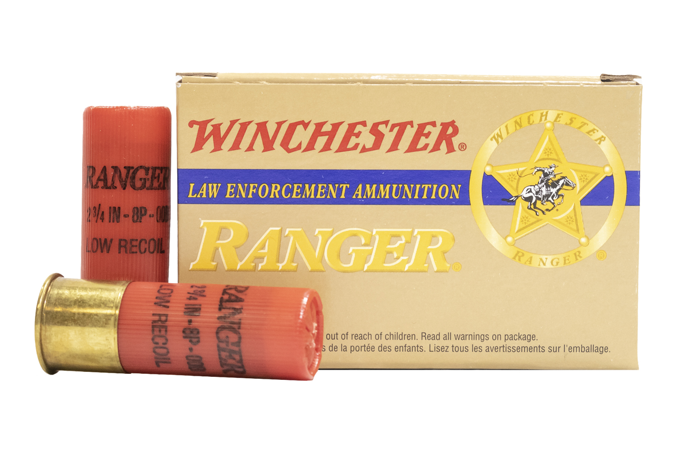 Winchester 12 Gauge 2 3/4 Inch 00 Buckshot Ranger Trade Ammo 5/Box
