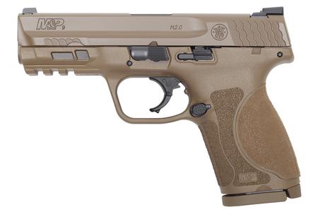 SMITH AND WESSON MP9 M2.0 Compact Flat Dark Earth Pistol with 4-inch Barrel and No Thumb Safety