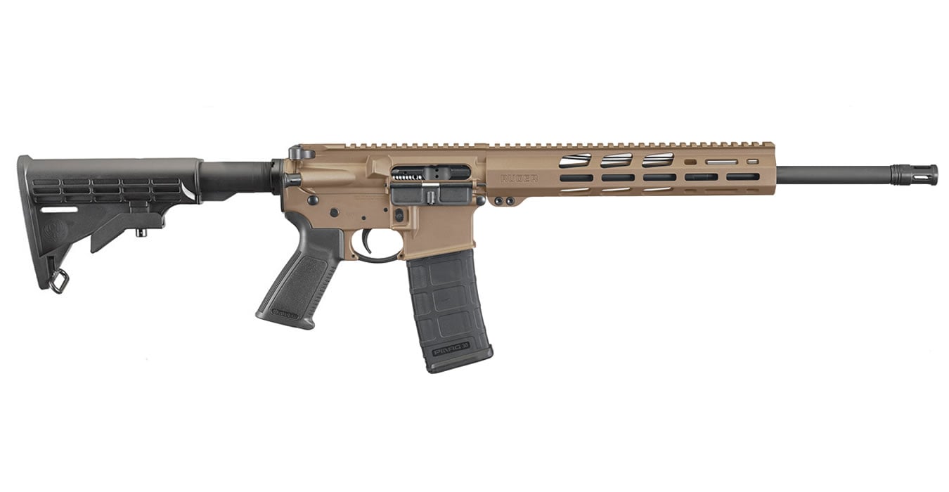 RUGER AR-556 5.56MM BARRETT BROWN CERAKOTE M-LOK