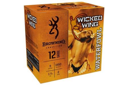 BROWNING AMMUNITION 12 GA 3 inch 1 1/4 oz 2 Shot Wicked Wing 25/Box