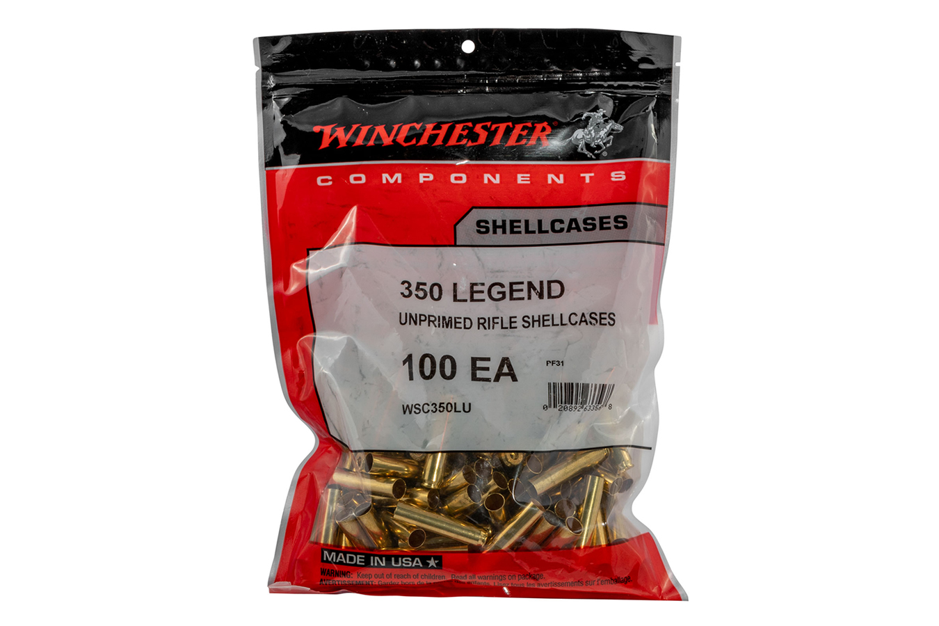 Winchester Unprimed Rifle Shellcases 350 Legend 100/Bag