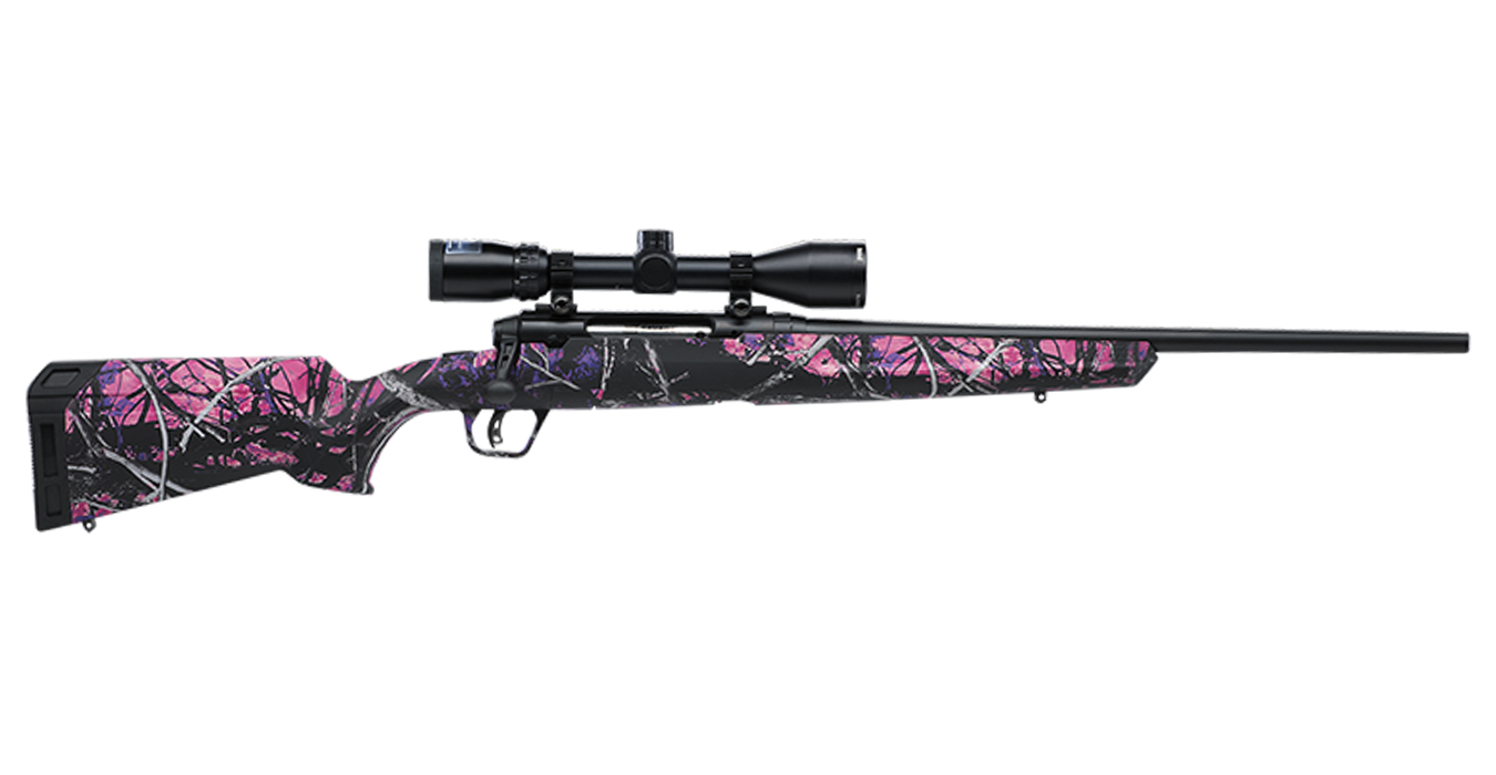 SAVAGE AXIS II XP COMPACT 243 MUDDY GIRL W/ SCOPE