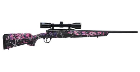 SAVAGE AXIS II XP Compact 243 Win Bolt-Action Rifle with Muddy Girl Camo Stock and Bushnell 3-9x40mm Scope