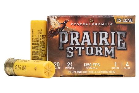 FEDERAL AMMUNITION 20 Gauge 2-3/4 inch 1oz 6 Shot Prairie Storm FS Lead 25/Box