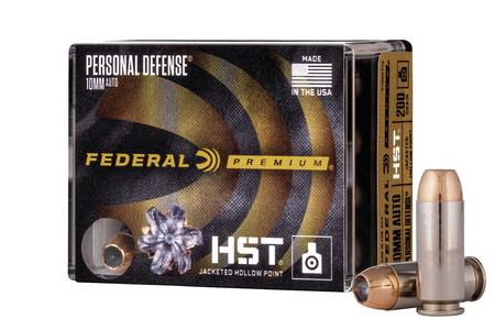 FEDERAL AMMUNITION 10mm Auto 200 gr HST Personal Defense 20/Box