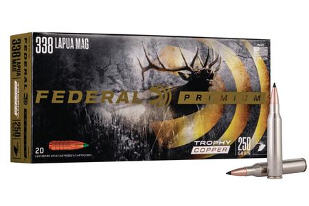 FEDERAL AMMUNITION 338 Lapua 250 Grain Trophy Copper 20/Box