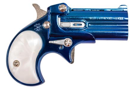 COBRA ENTERPRISE INC 22WMR Classic Derringer with Royal Blue Finish and Pearl Grips