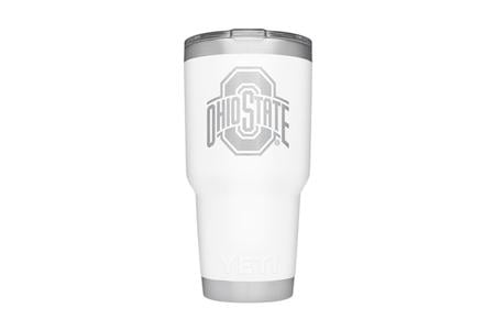 Ohio State Buckeyes Athletic Wordmark YETI® White Tumbler