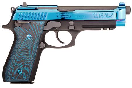 TAURUS PT92 9mm Pistol with Blue PVD Slide and G10 Grips