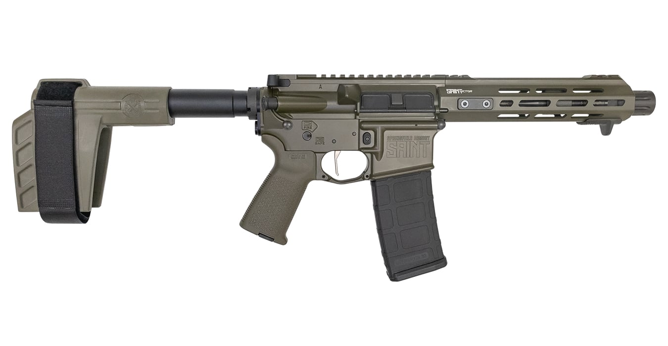 SPRINGFIELD SAINT VICTOR AR-PISTOL 5.56MM OD GREEN CERAKOTE