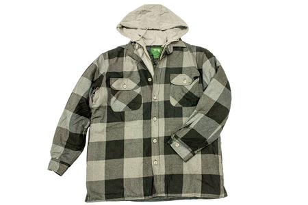 HOODED FLANNEL QUILTED JACKET