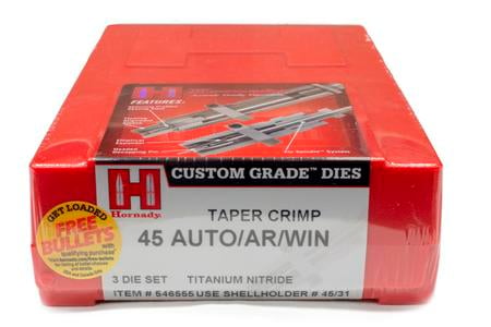 HORNADY 45 Auto/AR/Win Dieset 3 Taper Crimp