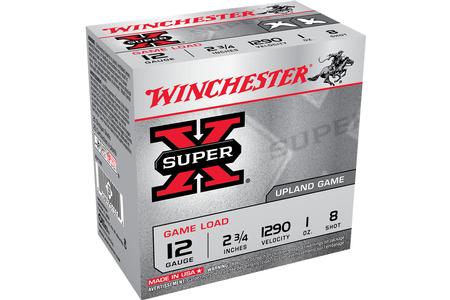 WINCHESTER AMMO 12 Gauge 2.75 Inch 8 Shot Super X 25 Rounds per Box
