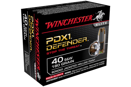 WINCHESTER AMMO 40SW 180 gr Bonded JHP PDX1 Defender 20/Box