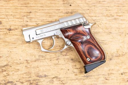 TAURUS PT-22 22LR Stainless Police Trade-in Pistol with Rosewood Grips