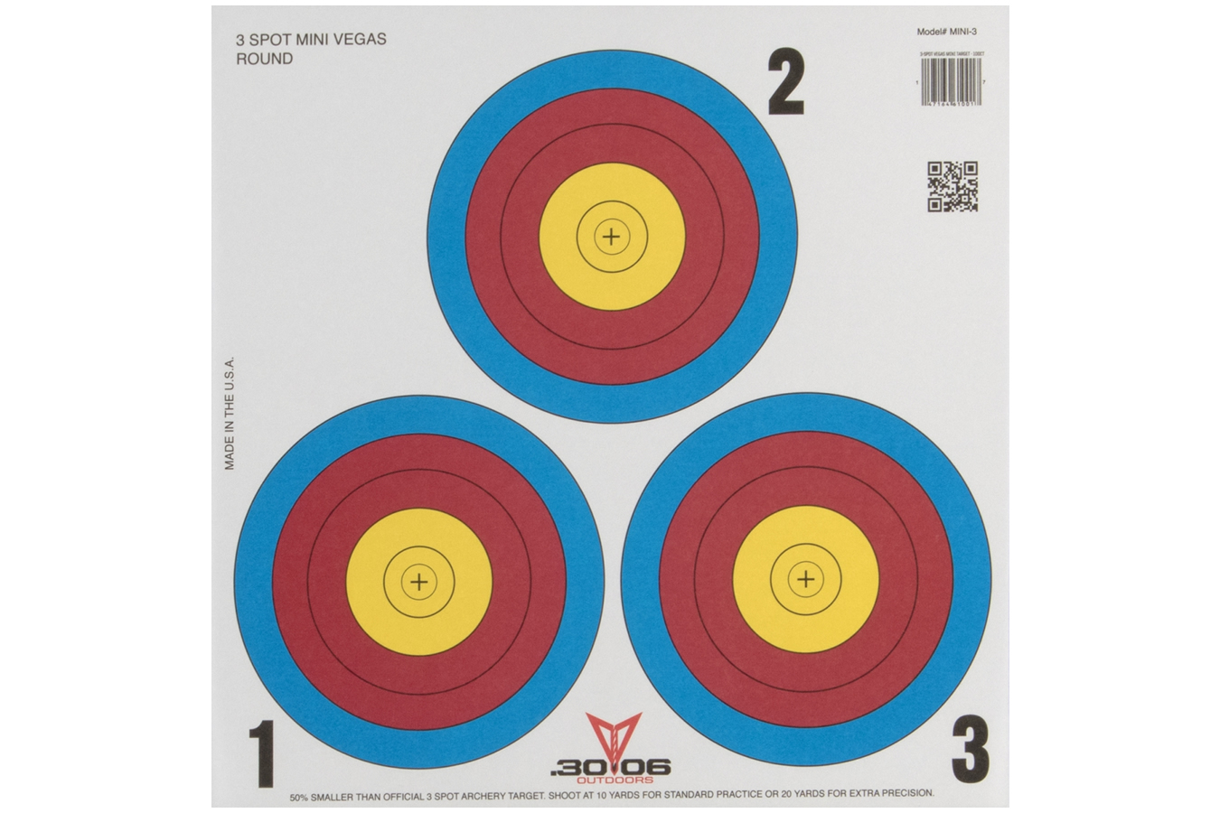 30-06 Outdoors Llc 3 Spot Vegas Mini Paper Target | Vance Outdoors