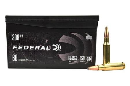 FEDERAL AMMUNITION 308 Win 150gr Black Pack Soft Point 60/Box