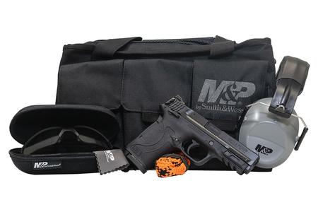 SMITH AND WESSON MP380 Shield EZ 380 ACP Range Kit with Handgun Case, Hearing/Eye Protection and 