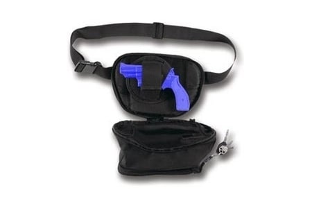 FANNY PACK BLACK WITH BLACK TRIM MEDIUM