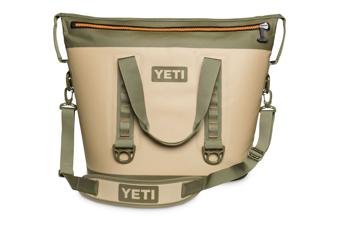 YETI Hopper 40 Field Tan/Blaze Orange Soft Cooler Vance Outdoors