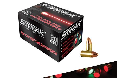 Streak Ammo 9mm 115 Grain TMJ Red 20/Box