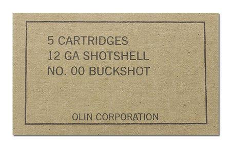 Winchester 12 Ga 2 3/4 in 9 Pellet 00 Military Grade Buckshot 5/Box