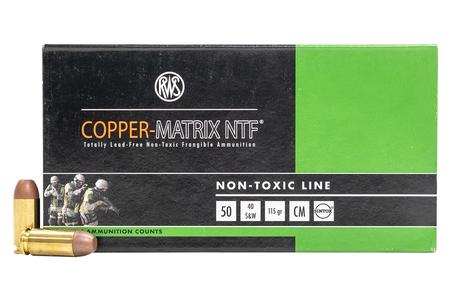 RWS Copper Matrix 40 SW 115 gr Frangible Police Trade-In Ammo 50/Box