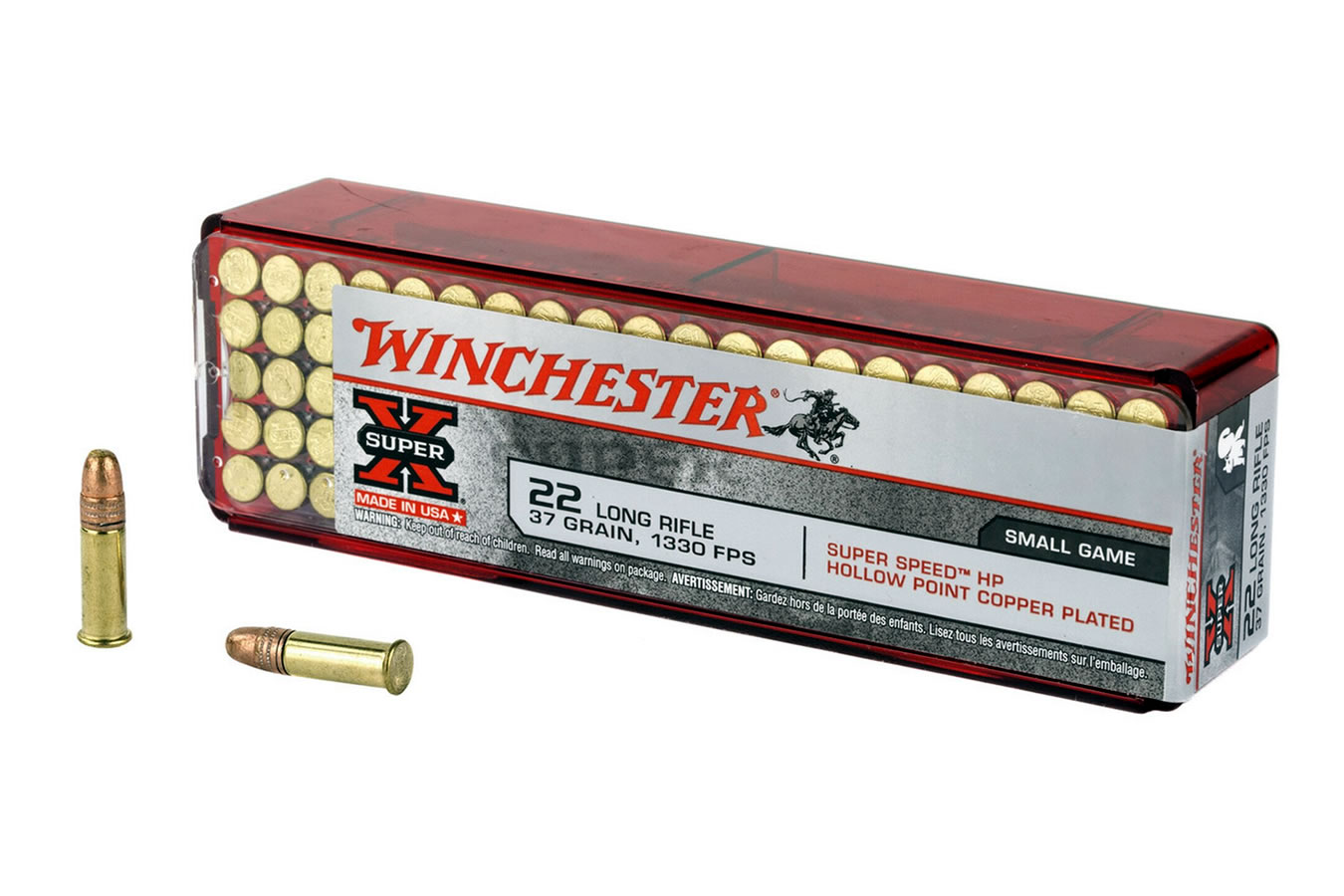 WINCHESTER AMMO 22 LR 37 GR PLATED HOLLOW POINT SUPER-X