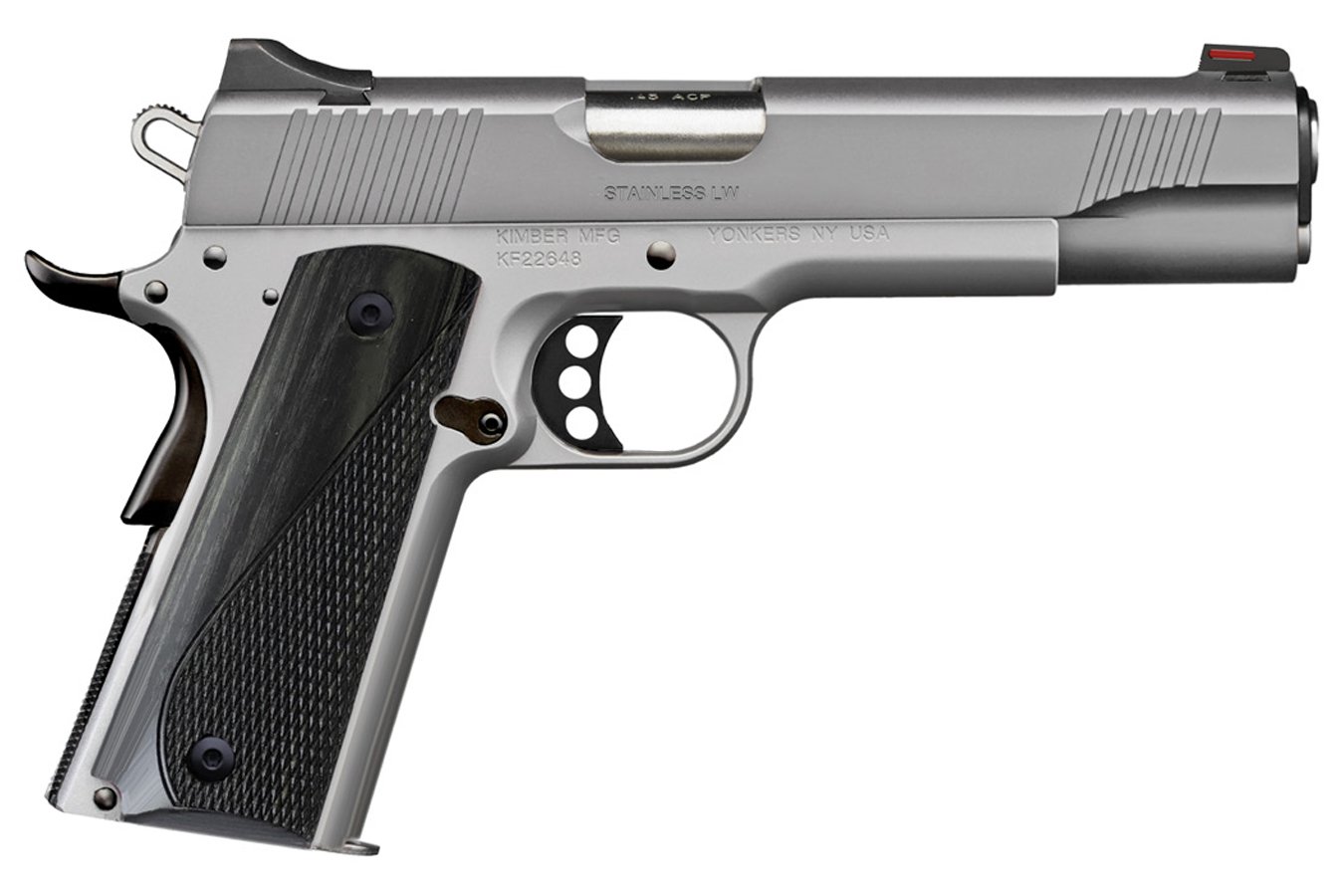 No. 3 Best Selling: KIMBER STAINLESS LW  ARCTIC SATIN STAINLESS 45 ACP PISTOL WITH GRAY LAMINATE GRIPS