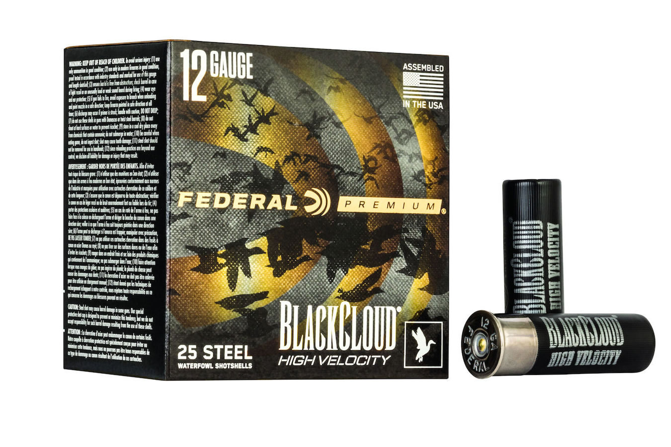 Federal 12 Ga 3 In 1-1/8oz 3 Shot Black Cloud FS Steel High Velocity 25/Box