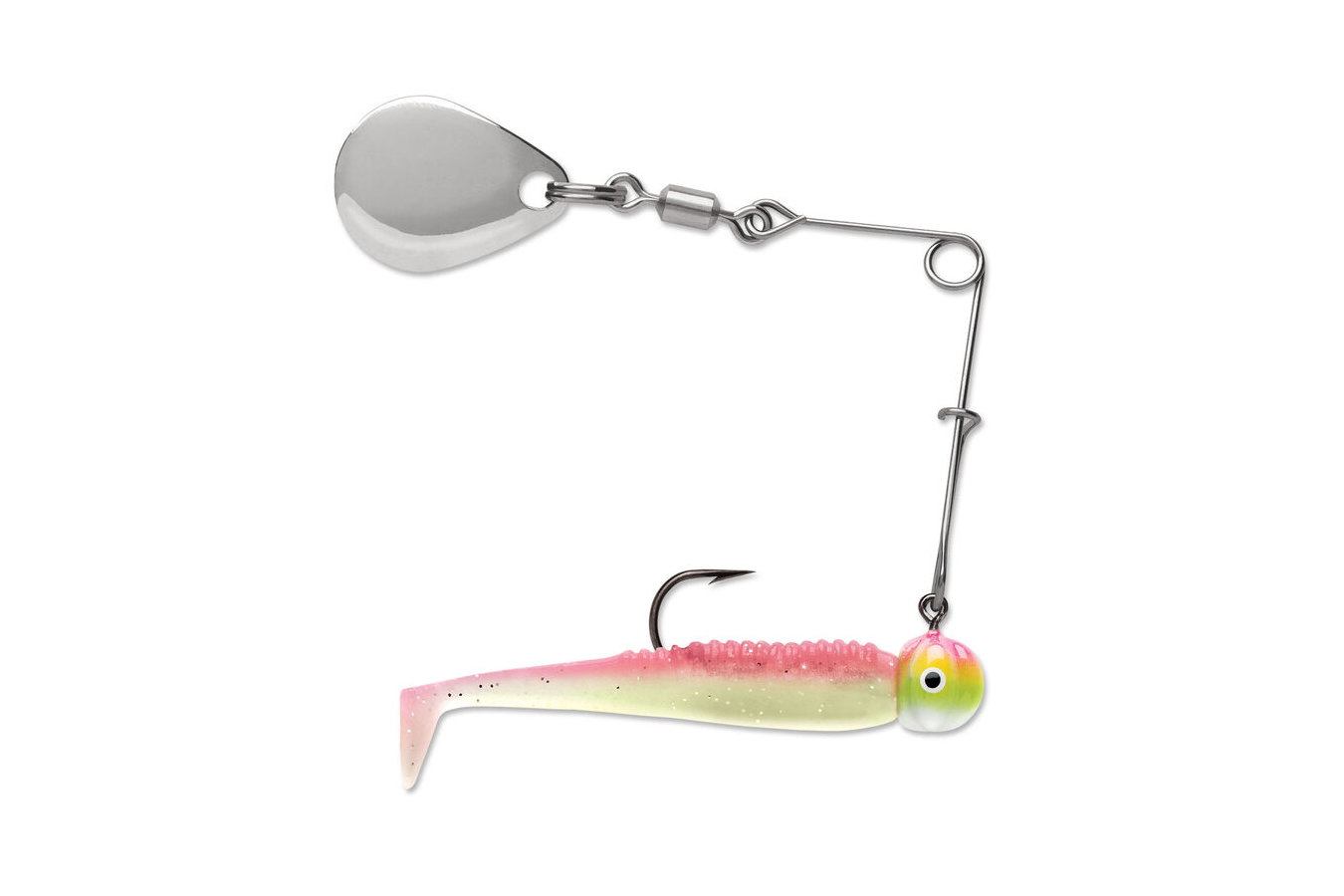 Vmc Boot Tail Spinnerbait 1/8oz Pink Chartreuse Glow Vance Outdoors