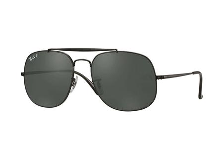 THE GENERAL WITH BLACK FRAME AND POLARIZED GREEN CLASSIC G-15 LENSES