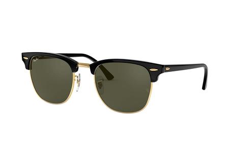 CLUBMASTER CLASSIC WITH EBONY/ARISTA FRAME AND GREEN CLASSIC G-15 LENSES