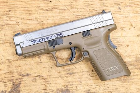 SPRINGFIELD XD-45 45 ACP Compact Police Trade-in Pistol with FDE Frame and Silver Slide (No 