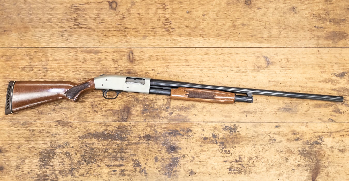 Mossberg 500A 12 Gauge Police Trade-in Shotgun with Satin Stainless Receiver