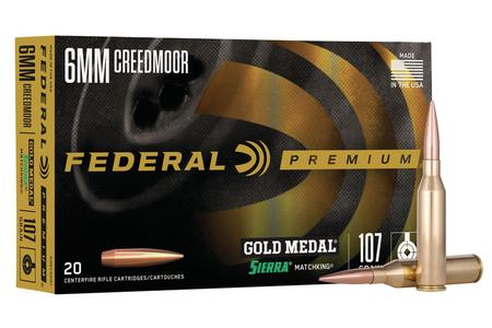 6MM CREEDMOOR 107 GR GOLD MEDAL SIERRA MATCHKING