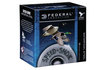 FEDERAL AMMUNITION 12 Gauge 2-3/4 in 1-1/8 oz 2 Shot Speed-Shok 25/Box