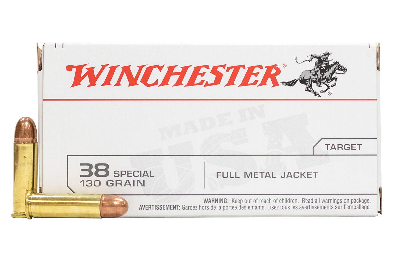 WINCHESTER AMMO 38 SPL 125 GR JACKETED FLAT POINT