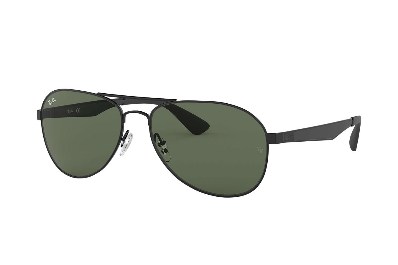 Ray-Ban RB3549 with Matte Black Frame and Green Lenses