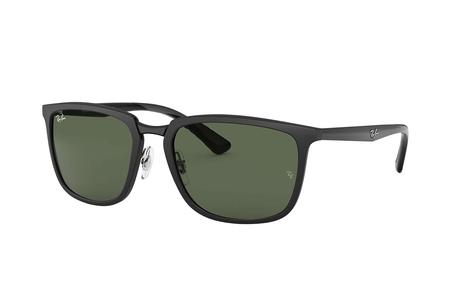 RB4303 WITH MATTE BLACK FRAME AND GREEN CLASSIC LENSES