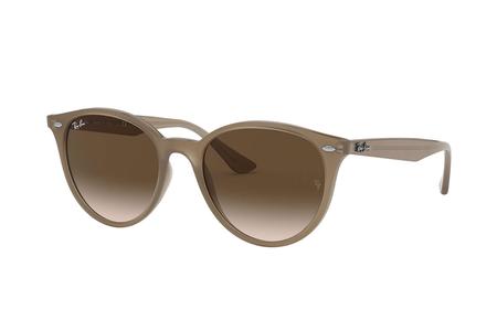 RB4305 WITH GLOSS BEIGE FRAME AND BROWN GRADIENT LENSES
