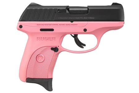 RUGER EC9s 9mm Striker-Fired Pistol with Pink Grip Frame and Black Slide