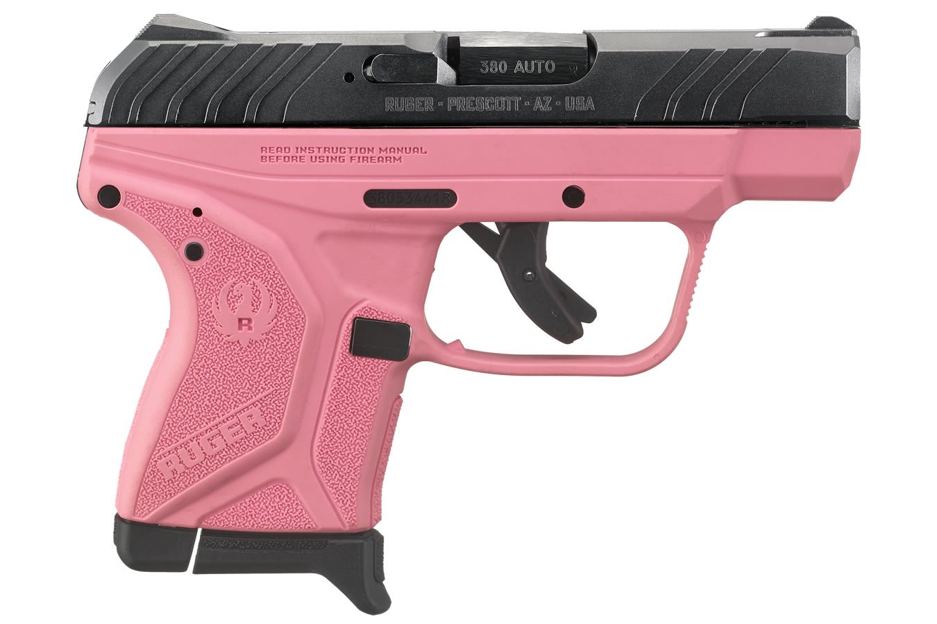 RUGER LCP II PINK FRAME BLUED SLIDE 380 ACP 