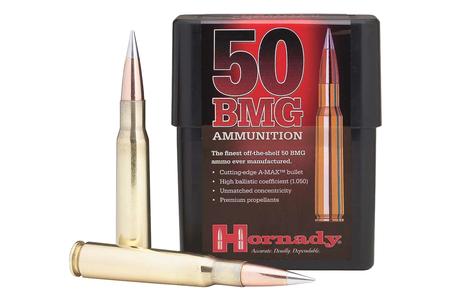 HORNADY 50 BMG 750 gr A-MAX Match Police Trade Ammo 10/Box