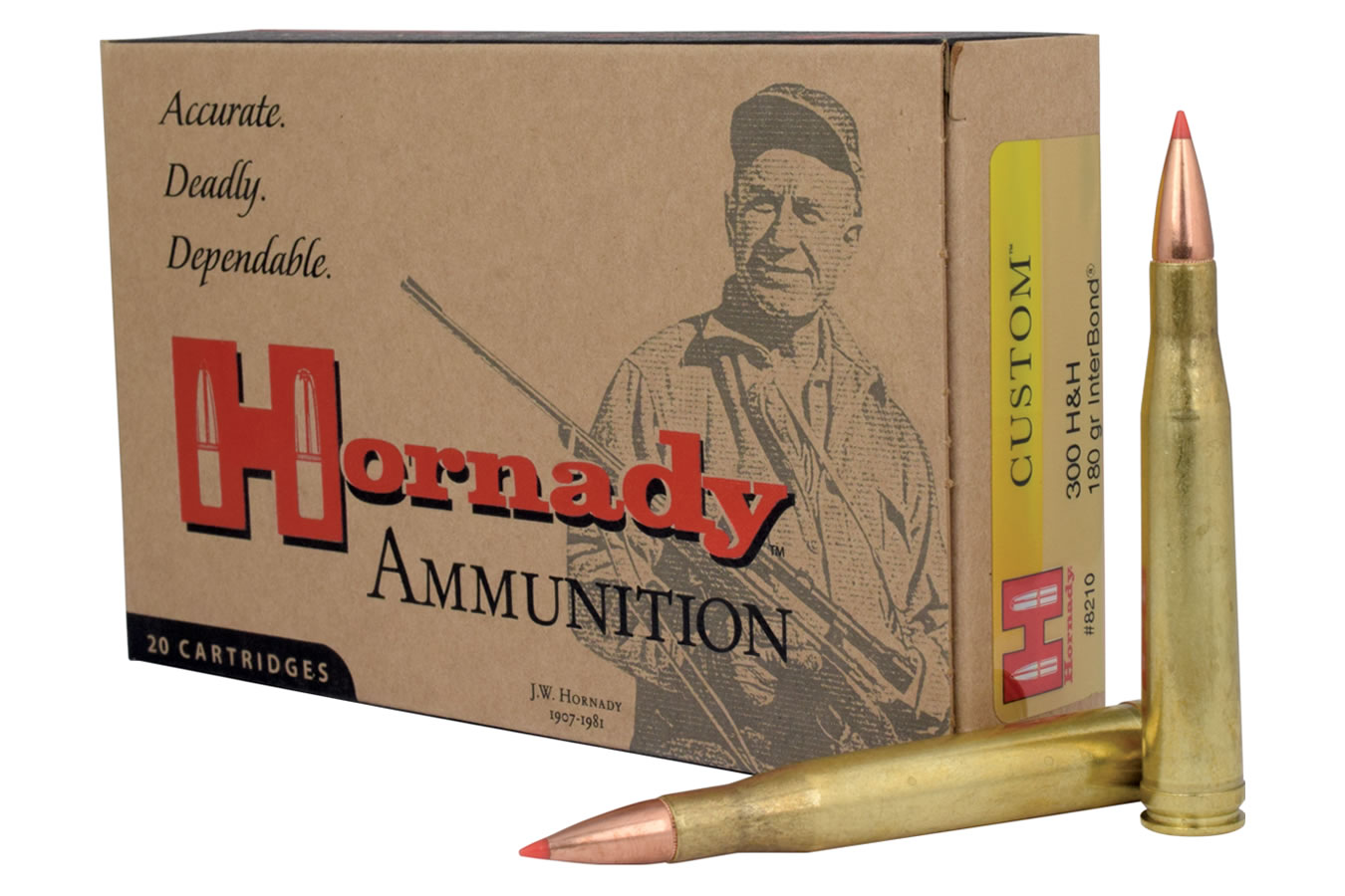 HORNADY 300 HH MAG 180 GR INTERBOND CUSTOM