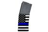 MISSION FIRST TACTICAL 223/5.56mm 30-Round AR-15 Magazine with Blue Line American Flag Finish