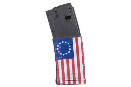 MISSION FIRST TACTICAL 223/5.56mm 30-Round AR-15 Magazine with Betsy Ross Flag Finish