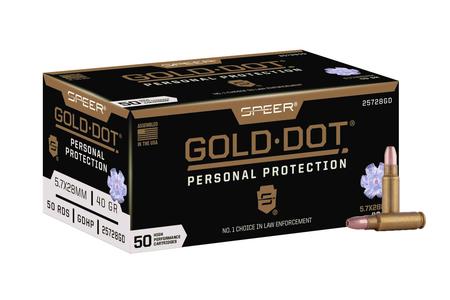 SPEER AMMUNITION 5.7x28mm 40 gr Gold Dot Hollow Point Personal Protection 50/Box